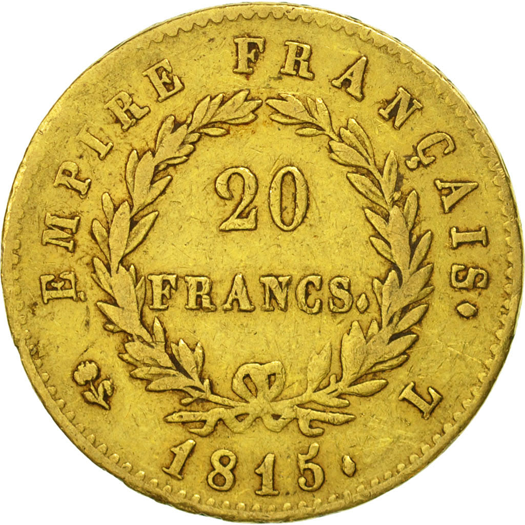 Coin, France, 20 Francs, 1815, Bayonne, EF(40-45), Gold, KM:705.2
