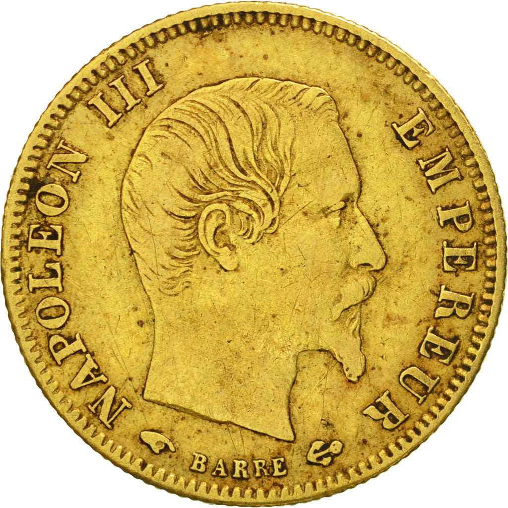 France, Napoleon III, 5 Francs, 1859, Paris, VF(20-25), Gold