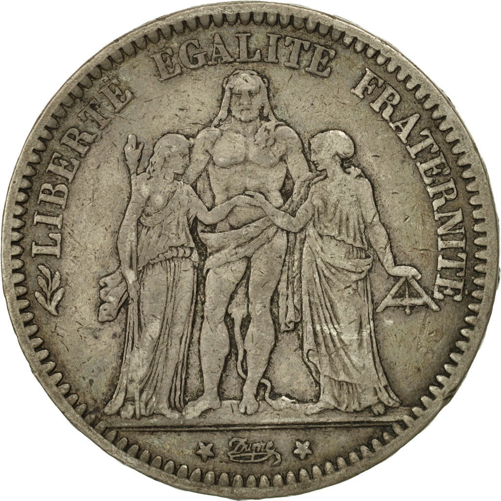 Coin, France, Hercule, 5 Francs, 1871, Paris, VF(30-35), Silver, KM:820.1