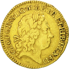 Great Britain, George I, 1/2 Guinea, 1718, VF(30-35), Gold, KM:541.1