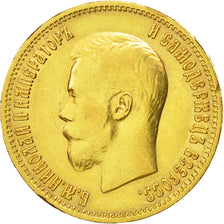 Munten, Rusland, Nicholas II, 10 Roubles, 1899, St. Petersburg, ZF, Goud, KM:64