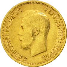 Moneta, Russia, Nicholas II, 10 Roubles, 1899, St. Petersburg, BB+, Oro, KM:64