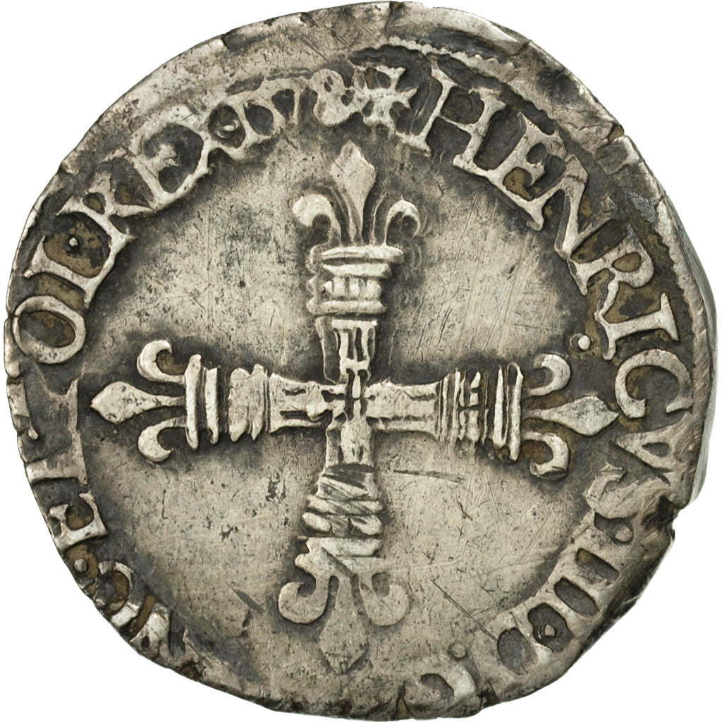 Francia, Henri III, 1/4 Ecu, 1578, Nantes, MB+, Argento, Sombart:4662