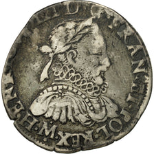Coin, France, Henri III, Teston, 1576, Toulouse, VF(30-35), Silver, Sombart:4654