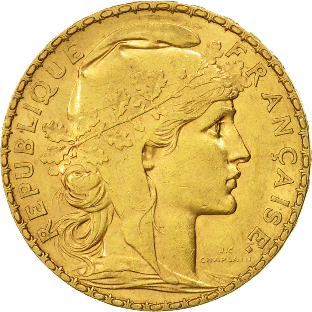 Coin, France, Marianne, 20 Francs, 1900, Paris, EF(40-45), Gold, KM:847