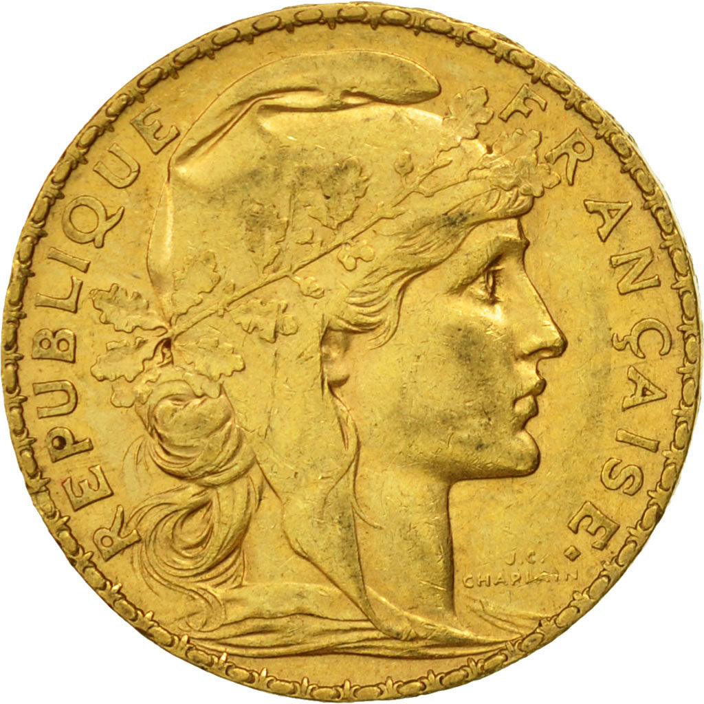 Coin, France, Marianne, 20 Francs, 1900, Paris, EF(40-45), Gold, KM:847