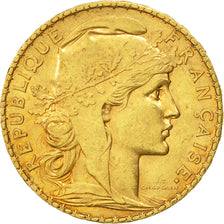 Moneta, Francia, Marianne, 20 Francs, 1900, Paris, BB+, Oro, KM:847
