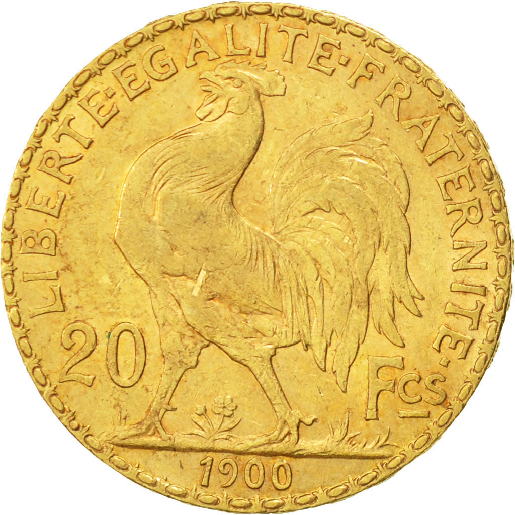 Moneta, Francia, Marianne, 20 Francs, 1900, Paris, BB+, Oro, KM:847