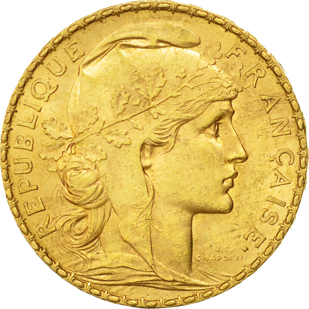 Moneta, Francia, Marianne, 20 Francs, 1900, Paris, BB+, Oro, KM:847
