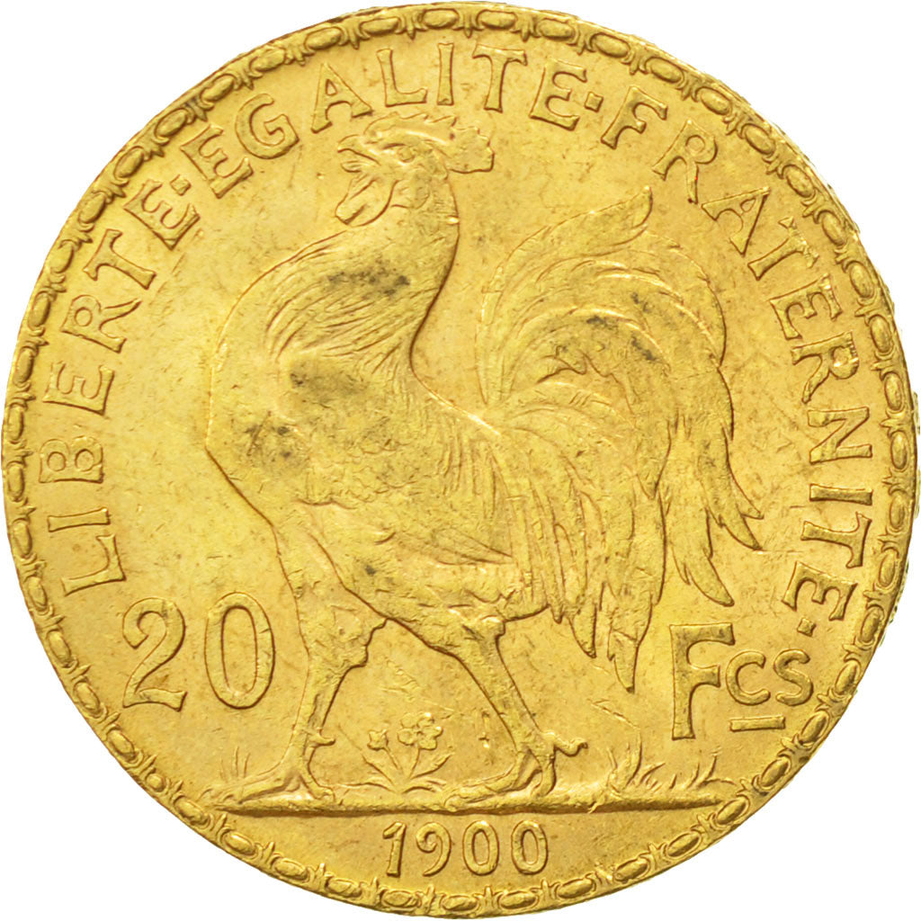 Moneta, Francia, Marianne, 20 Francs, 1900, Paris, BB+, Oro, KM:847