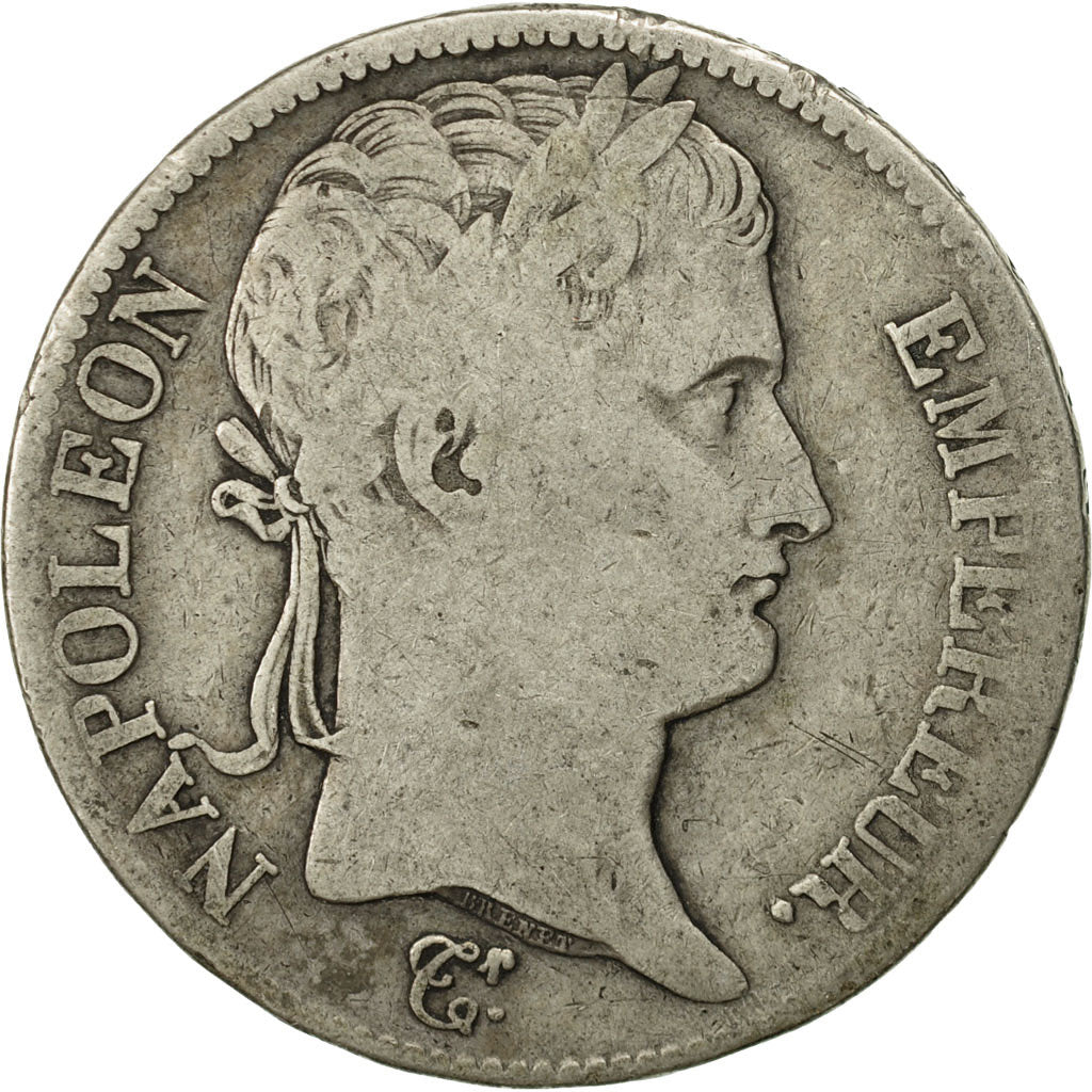 France, Napoléon I, 5 Francs, 1812, Rouen, VF(20-25), Silver, KM:694.2
