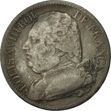 France, Louis XVIII, 5 Francs, 1814, Paris, EF(40-45), Silver, KM:702.1