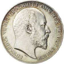 Coin, Great Britain, Edward VII, Crown, 1902, MS(60-62), Silver, KM:803