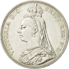 Great Britain, Victoria, Crown, 1887, AU(55-58), Silver, KM:765