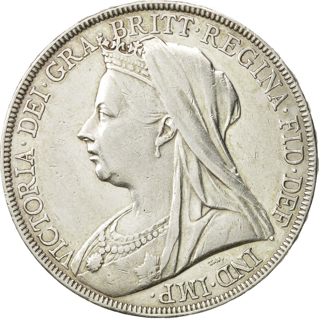 Coin, Great Britain, Victoria, Crown, 1898, AU(50-53), Silver, KM:783
