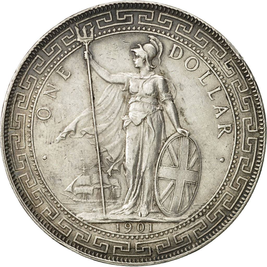 Great Britain, Dollar, 1901, AU(50-53), Silver, KM:T5