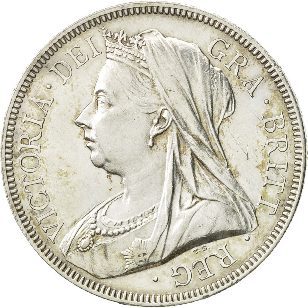 Great Britain, Victoria, 1/2 Crown, 1893, MS(60-62), Silver, KM:782