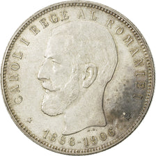Moneta, Rumunia, Carol I, 5 Lei, 1906, AU(55-58), Srebro, KM:35
