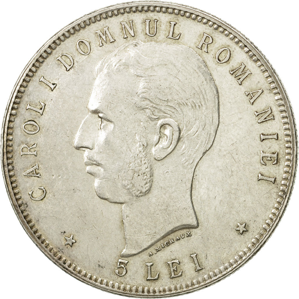 Coin, Romania, Carol I, 5 Lei, 1906, AU(55-58), Silver, KM:35