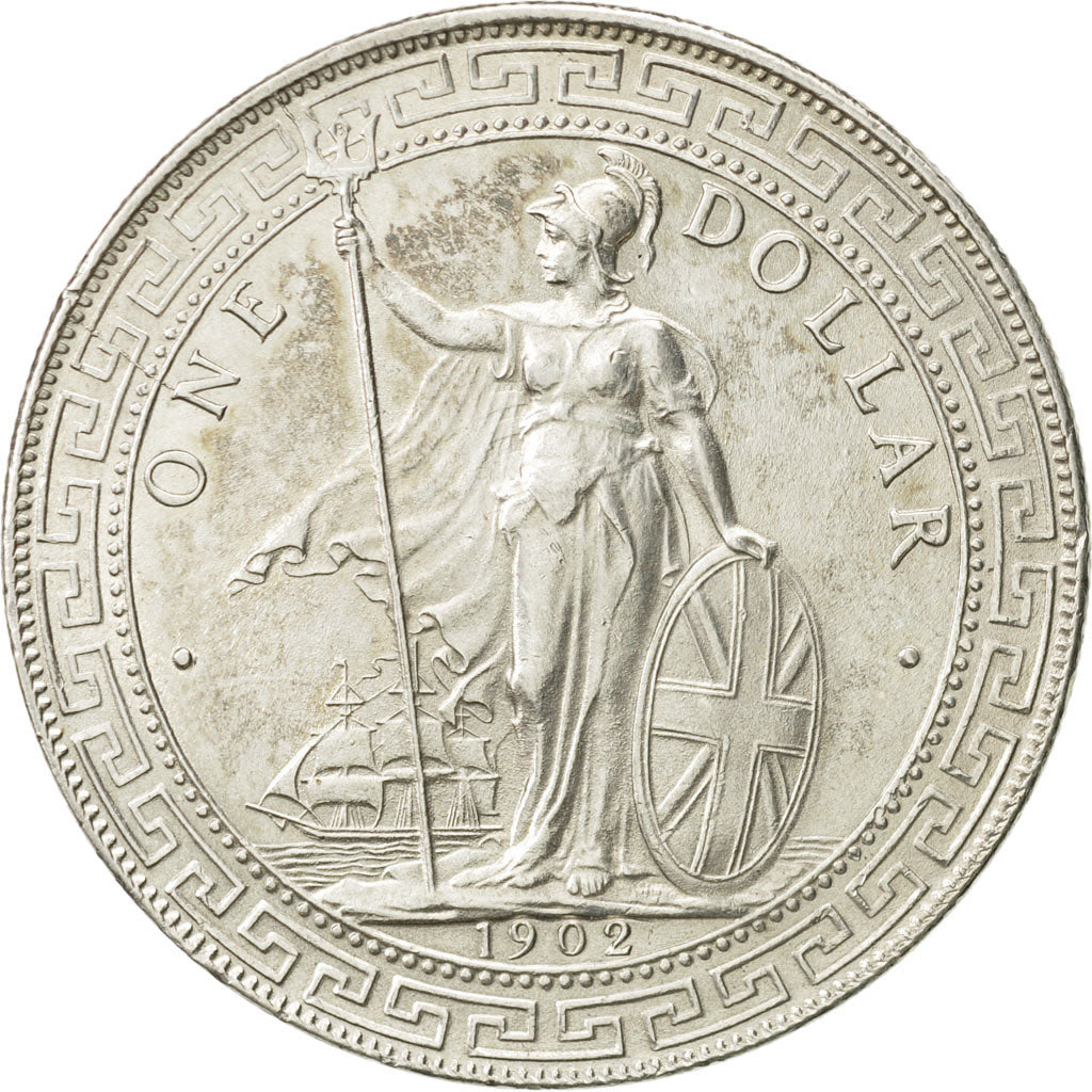 Gran Bretaña, Dollar, 1902, EBC+, Plata, KM:T5