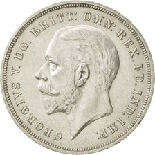 Great Britain, George V, Crown, 1935, AU(55-58), Silver, KM:842