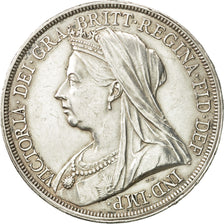 Coin, Great Britain, Victoria, Crown, 1893, AU(55-58), Silver, KM:783