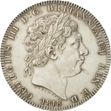 Coin, Great Britain, George III, Crown, 1818, London, MS(60-62), Silver, KM:675