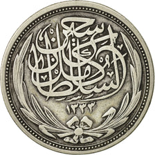Egipto, Hussein Kamil, 10 Piastres, 1916, MBC, Plata, KM:319