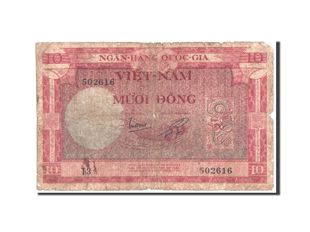 South Viet Nam, 10 Dong, 1955, KM:3a