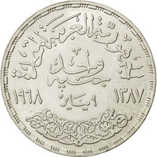 Moneda, Egipto, Pound, 1968, MBC+, Plata, KM:415