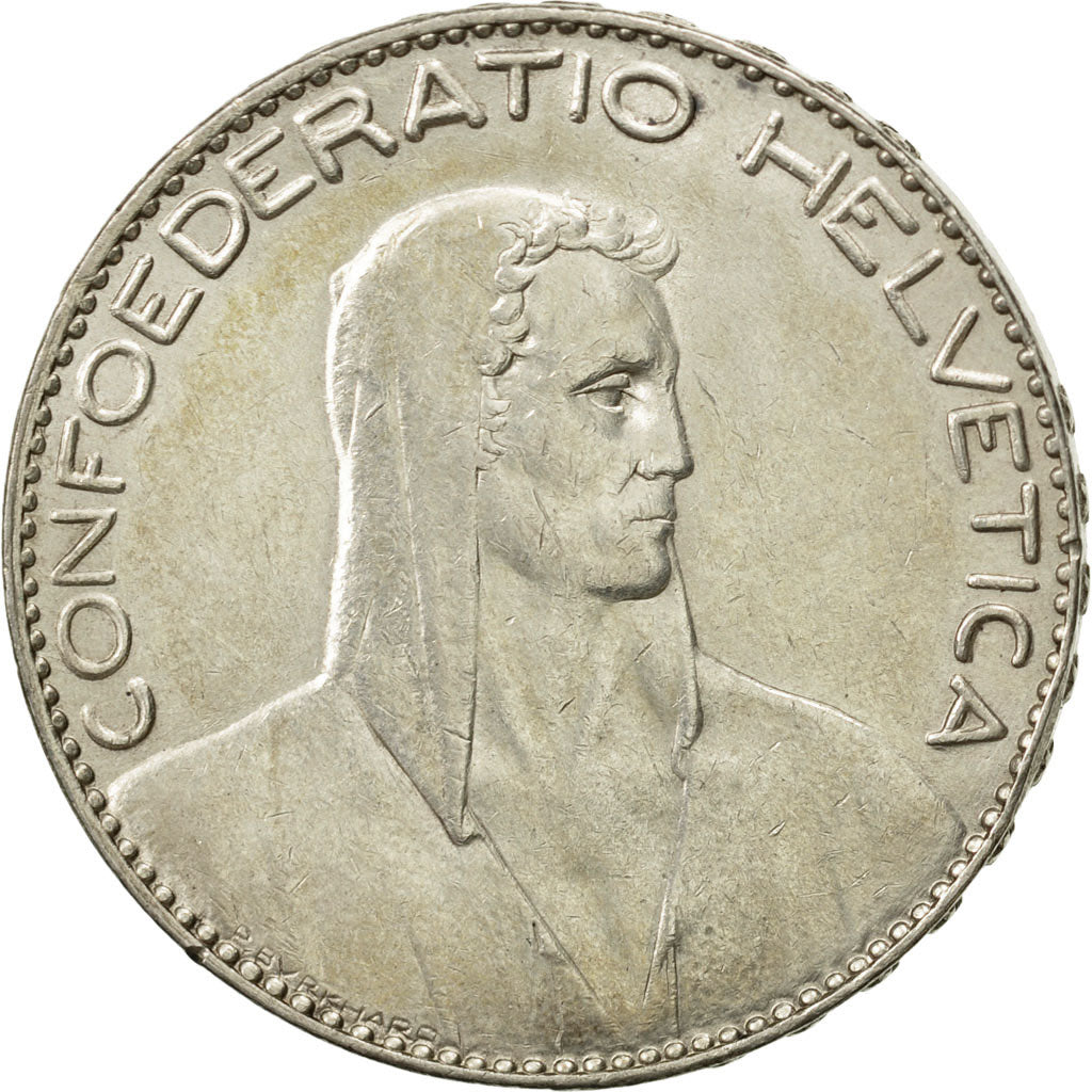 Switzerland, 5 Francs, 1922, Bern, AU(55-58), Silver, KM:37