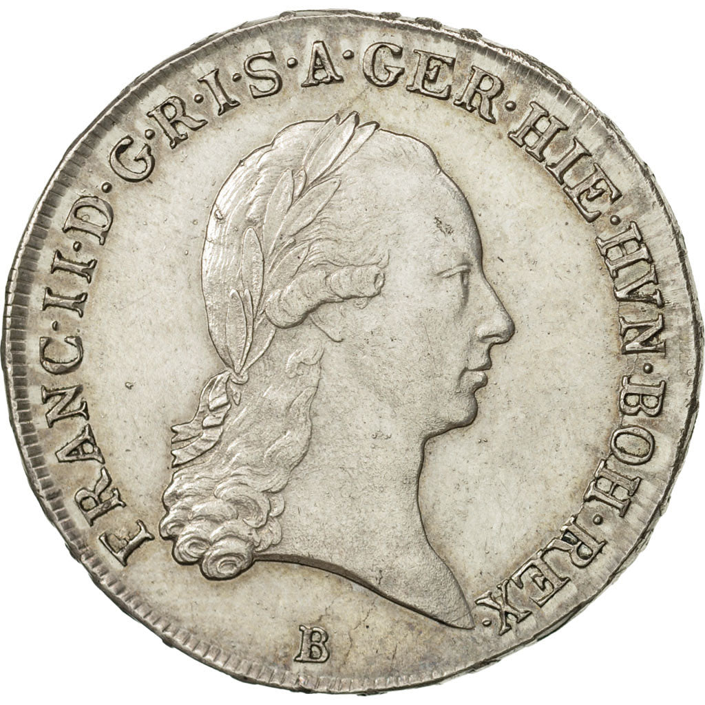 AUSTRIAN NETHERLANDS, Franz II, 1/2 Kronenthaler, 1797, Kremnitz, AU(55-58)