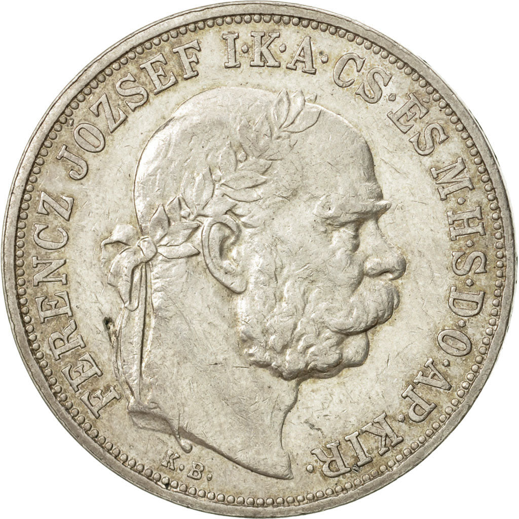 Hungary, Franz Joseph I, 5 Korona, 1908, Kormoczbanya, EF(40-45), Silver, KM:488