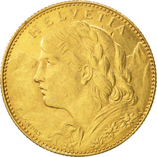 Switzerland, 10 Francs, 1912, Bern, MS(60-62), Gold, KM:36