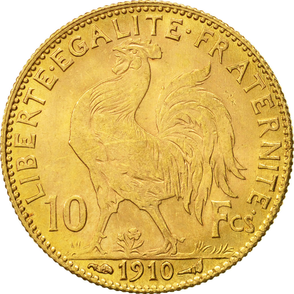 Francia, Marianne, 10 Francs, 1910, Paris, EBC, Oro, KM:846, Gadoury:1017