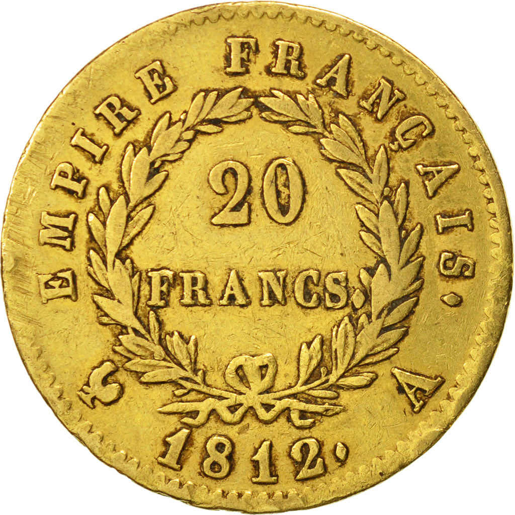 Coin, France, Napoléon I, 20 Francs, 1812, Paris, EF(40-45), Gold, KM:695.1