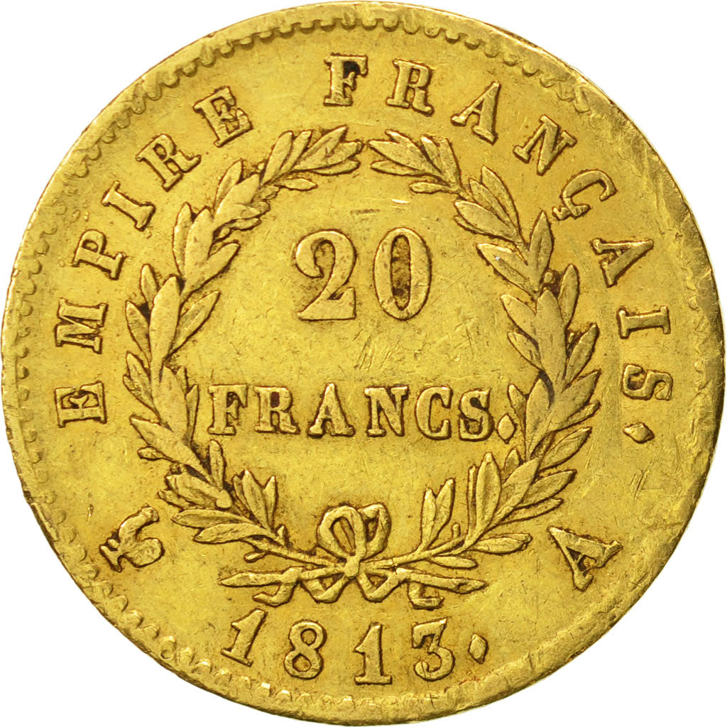 Monnaie, France, Napoléon I, 20 Francs, 1813, Paris, TTB, Or, KM:695.1