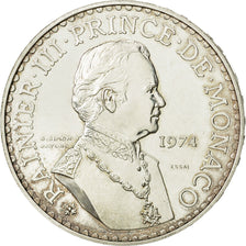 Monaco, 50 Francs, 1974, ESSAI, MS(63), Silver, KM:E66, Gadoury:MC162