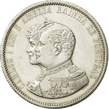 Portugal, Carlos I, 1000 Reis, 1898, MS(60-62), Silver, KM:539