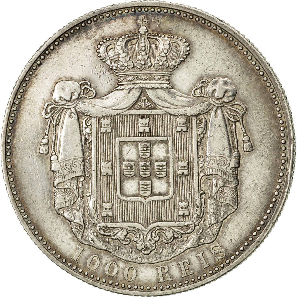 Coin, Portugal, Carlos I, 1000 Reis, 1899, AU(50-53), Silver, KM:540
