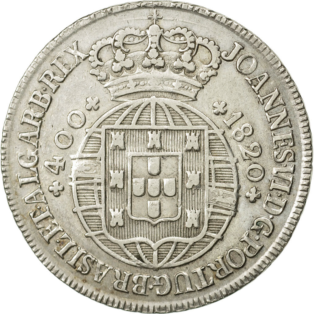 Portugal, Jo, 400 Reis, Pinto, 480 Reis, 1820, Lisbon, EF(40-45), Silver, KM:358