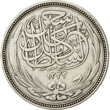Egitto, Hussein Kamil, 20 Piastres, 1917, BB, Argento, KM:321