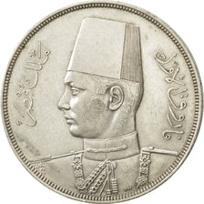 Egypt, Farouk, 20 Piastres, 1939, British Royal Mint, AU(50-53), Silver, KM:368