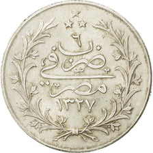 Egypt, Muhammad V, 20 Qirsh, 1913, Misr, MS(60-62), Silver, KM:310