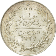 Monnaie, Égypte, Muhammad V, 10 Qirsh, 1913, Heaton, SPL, Argent, KM:309