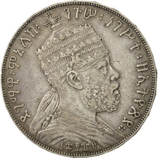 Ethiopia, Menelik II, Birr, 1889 (1897), Paris, EF(40-45), Silver, KM:5