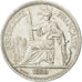 FRENCH INDO-CHINA, Piastre, 1886, Paris, EF(40-45), Silver, KM:5
