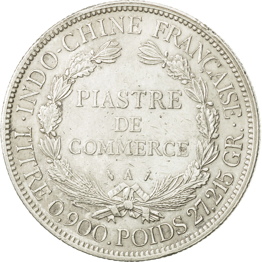 FRENCH INDO-CHINA, Piastre, 1886, Paris, EF(40-45), Silver, KM:5