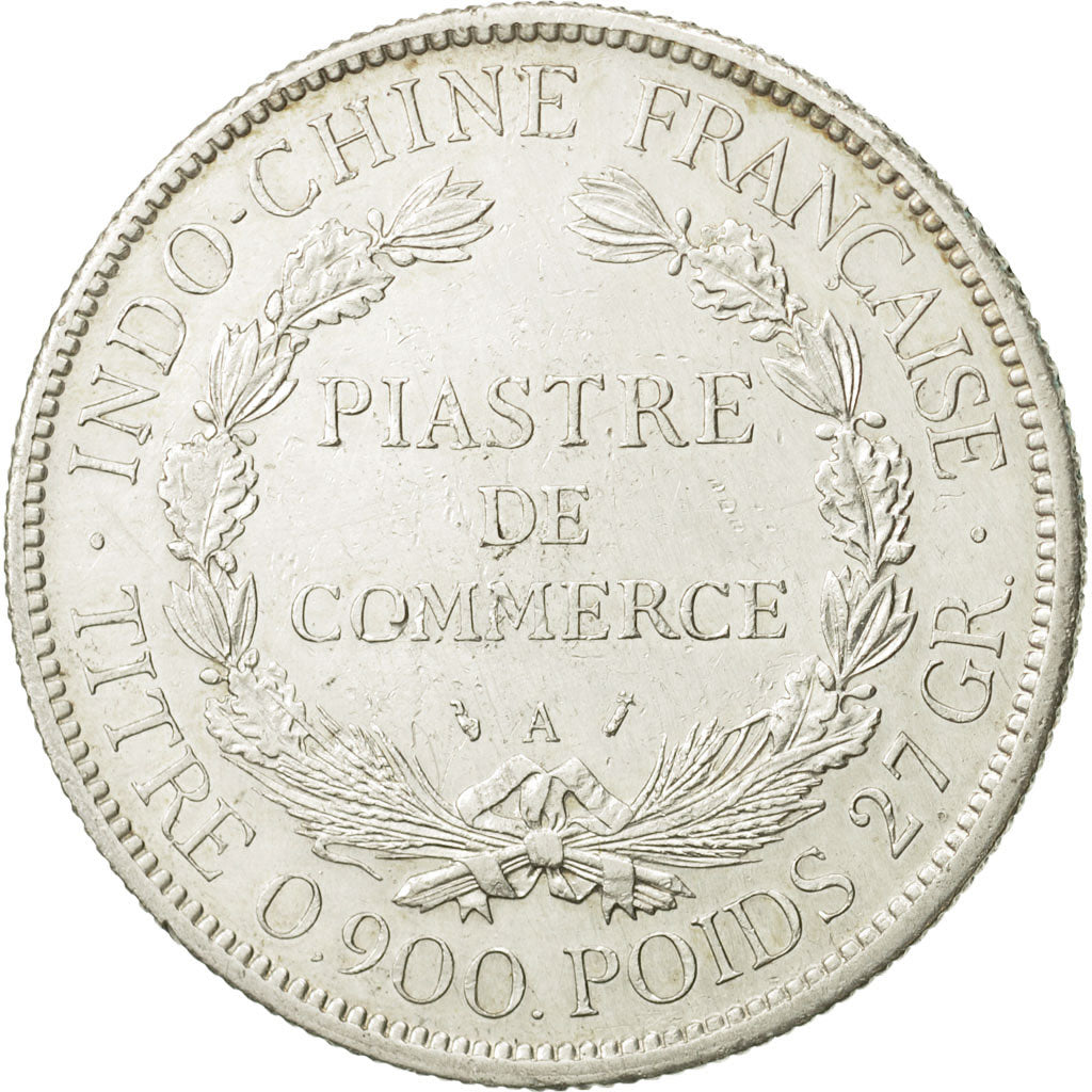 FRENCH INDO-CHINA, Piastre, 1896, Paris, EF(40-45), Silver, KM:5a.1