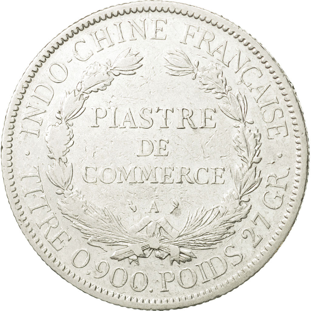 FRENCH INDO-CHINA, Piastre, 1900, Paris, EF(40-45), Silver, KM:5a.1